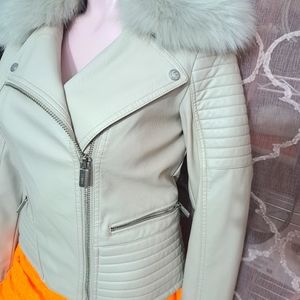 Grey Guess motor  Jacket Size Small